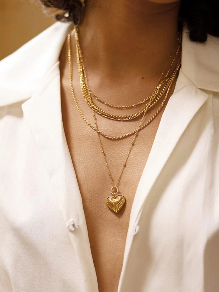 Золотое ожерелье Barbie из фильма, ювелирные изделия Morgot Robbie, позолоченное сердце - Изображение 3 из 3