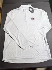 NWT MEN'S GREG NORMAN PULLOVER, SIZE: L, COLOR: LIGHT GRAY HEATHER M4 