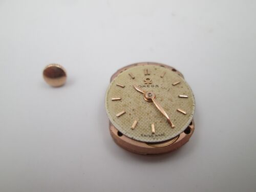 Máquina y esfera Omega mujer. Cuerda manual. Calibre 244. Dial dorado. 1970 - Imagen 2 de 5