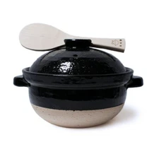 Kamado San NAGATANIEN ACT-01 3cups Donabe Rice Cooker Japanese Iga ware Gas New
