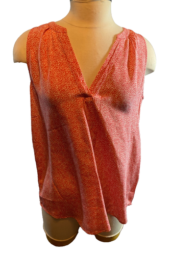 Joie Blouse Tunic Sleeveless Womens Medium SILK Pink V Neck NEW $174