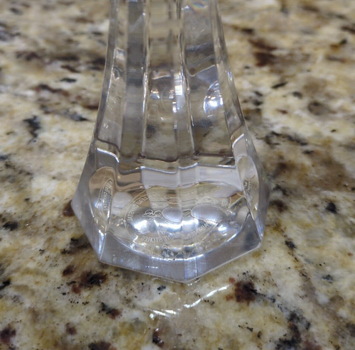 3 Vintage 1997 Royal Gallery Crystal Tapered Candle Stick Holders Romania 7" h - Picture 7 of 9