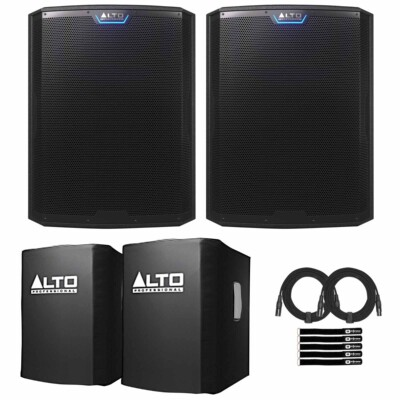 #ad Alto Professional TS18S 18quot; Powered Active DJ PA Subwoofers Pair w Covers $1591.40