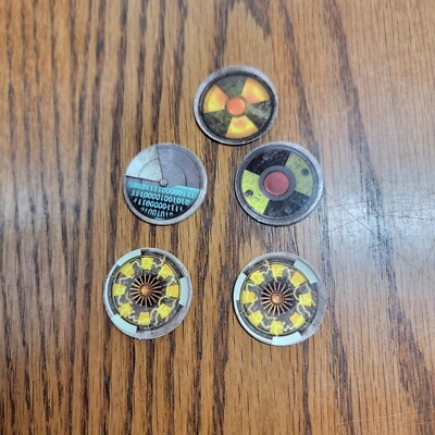 Halo Interactive Strategy Game 5 Campaign Tokens 2008 Replacement Pieces Parts