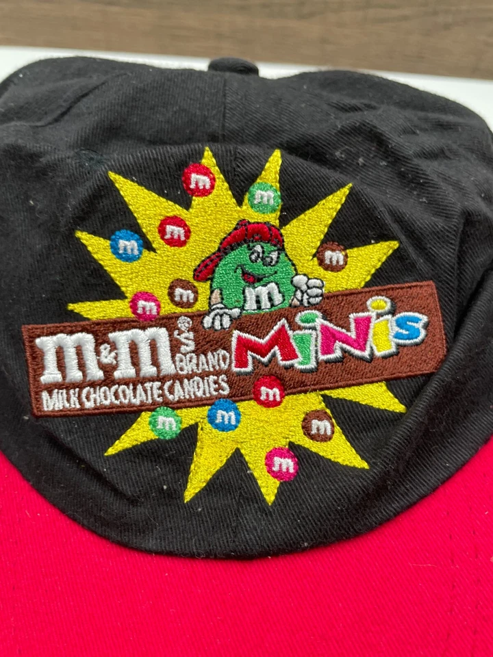 VINTAGE 1997 M&Ms Minis Promo Hat Cap Snap Back Candy Milk Chocolate Green M&M - Image 2 of 4