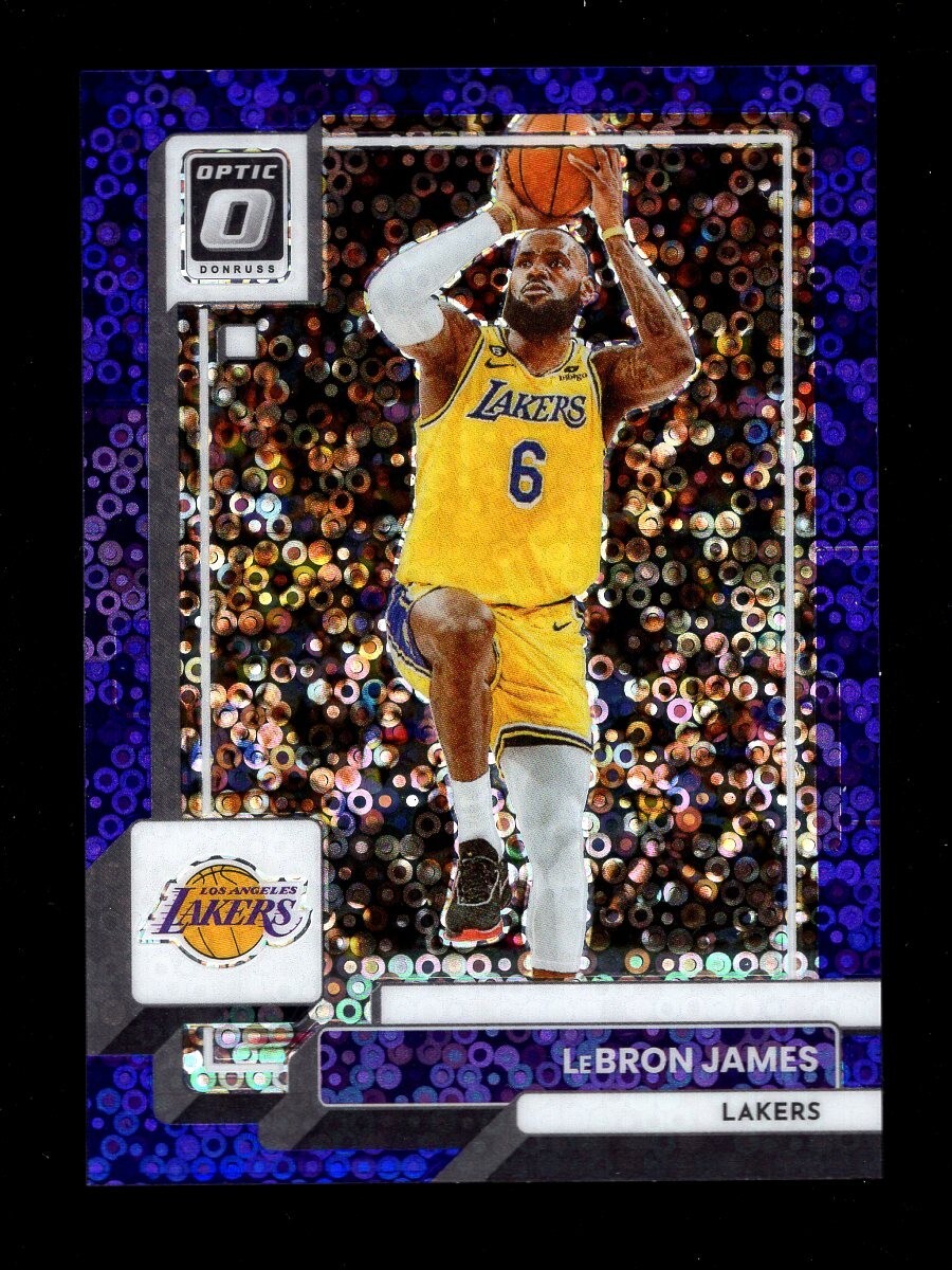 2022-23 OPTIC FAST BREAK PURPLE PRIZM #116 LeBRON JAMES 5/99 LAKERS COLOR MATCH