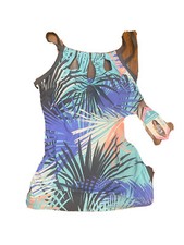 Free Country Blue Iris Tankini Top Small