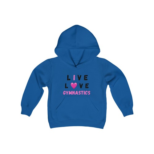 Live Love Gymnastics Youth Heavy Blend Hooded Sweatshirt - Picture 8 of 9