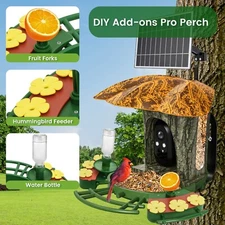 Solar Smart Bird Feeder Wild Birds Watching Camera Outdoors 4G Connect+SIM Card
