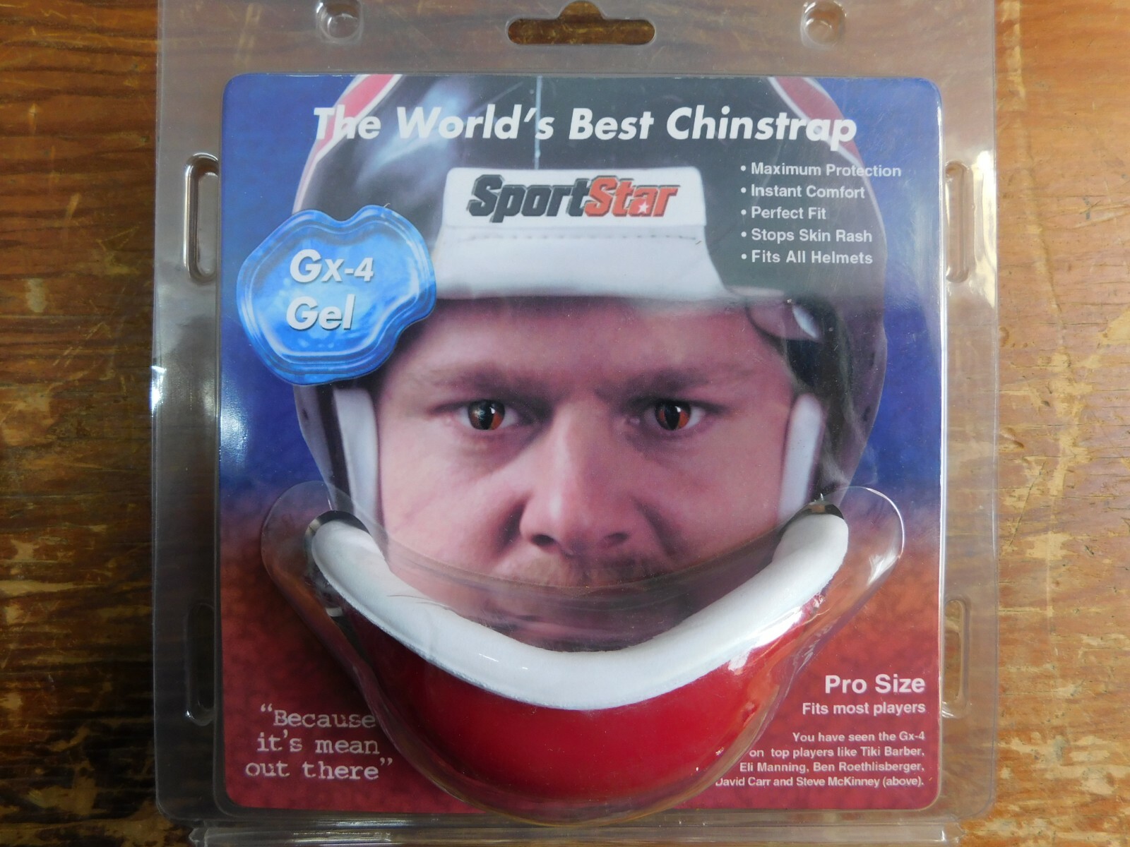 Sportstar Adult Gx 4 Gel Hardcup Football Chin Guard Strap White L Xl For Sale Online Ebay