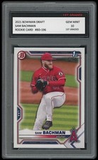 SAM BACHMAN 2021 BOWMAN DRAFT Topps 1ST GRADED 10 ROOKIE CARD RC ANGELS BD-196