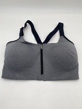 NEW All In Motion Size 34 DD Grsy Front Close Wireless Racerback Sports Bra