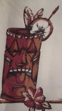 Tiki drink Jack O'Neill button-front Hawaiian shirt LARGE or XL