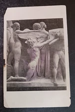 vtg postcard  Harrisburg PA George Grey Barnard Statues Burden of Life Humanity