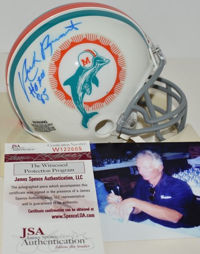 NICK BUONICONTI AUTOGRAPHED 1972 VSR4 MINI HELMET MIAMI DOLPHINS HOF 01 JSA