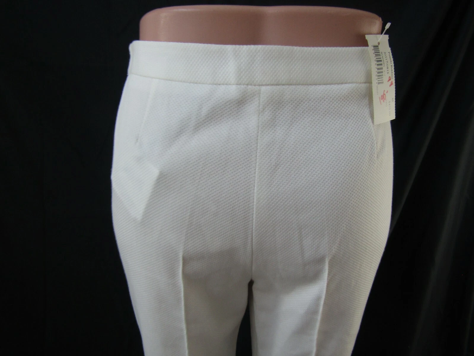 NWT Moschino Cheap+ Chic White Side Zip Pant Size 6 40 Retail $475
