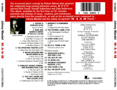 JOHNNY MANDEL - M.A.S.H. [ORIGINAL MOTION PICTURE SOUNDTRACK] NEW CD