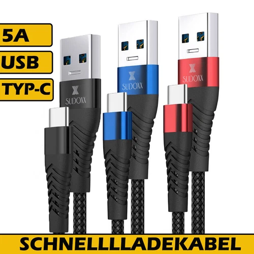 Schnell Ladekabel Datenkabel TYP-C USB 3 Farben für iPhone 15 16 Pro Max Plus