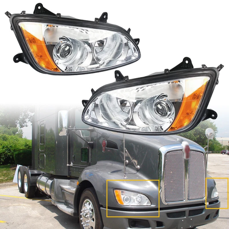 Par de proyectores de faros para Kenworth T170 T270 T370 T470 T440 T660 2008-2016 Foto 2 de 4