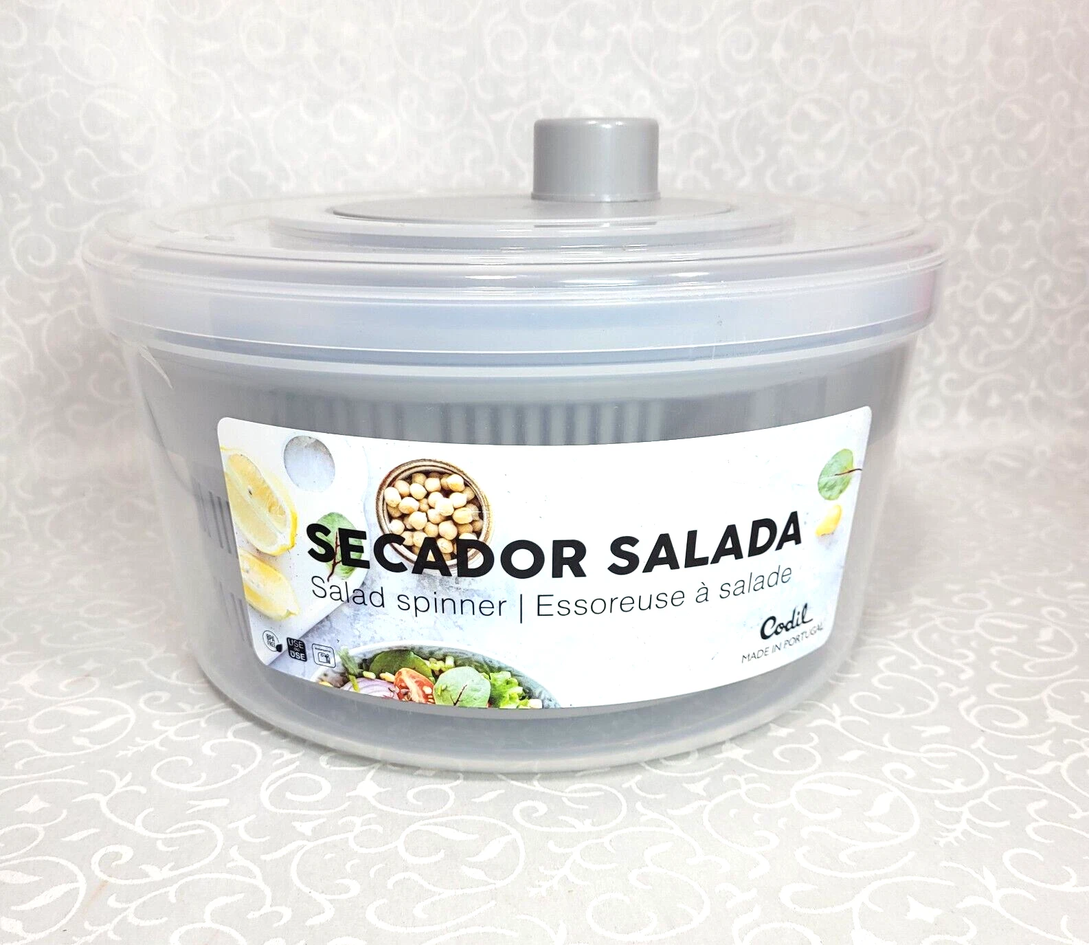 Codil Salad Spinner Vegetable Leaf Lettuce Dryer Drainer Fruit Wash Portugal NEW