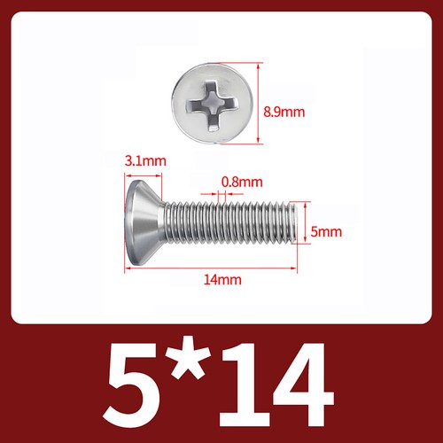 M5 Phillips Machine Screws Countersunk Flat Head Bolts DIN 965 A2 A2V Stainless - Picture 12 of 30