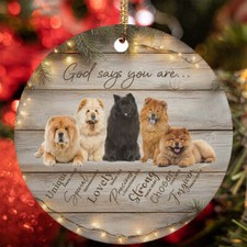 God Say You Are Chow Chow Dog Christmas Ornament Christian Gift Decor Hanging