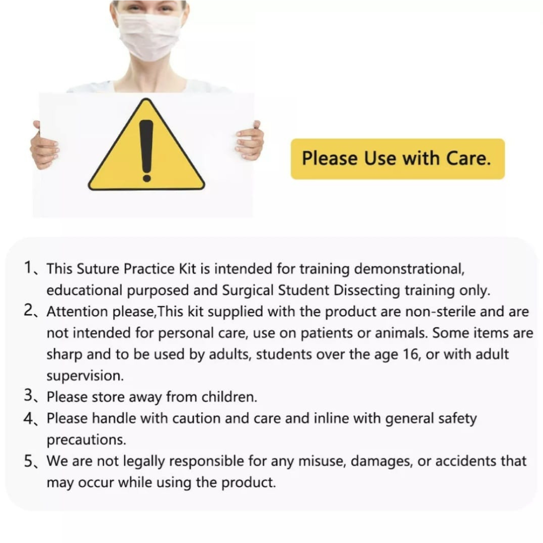 Complete Suture Practice Kit Medical Students Vet Surgical Knots