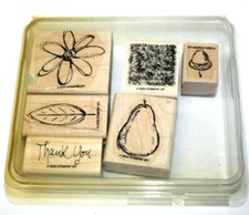 2003 Stampin Up Stamp Set Scrapbooking PaperCrafts All Natural Fruit Flower Nut