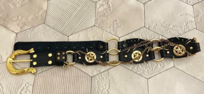 DIA D.I.A. Star Belt Color Black Gold Women's Fashion Gal Japan Used