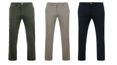 KAM Mens Big Size Stretch Modern Fit Chino Trousers in size 40 - 70, 4 Colours