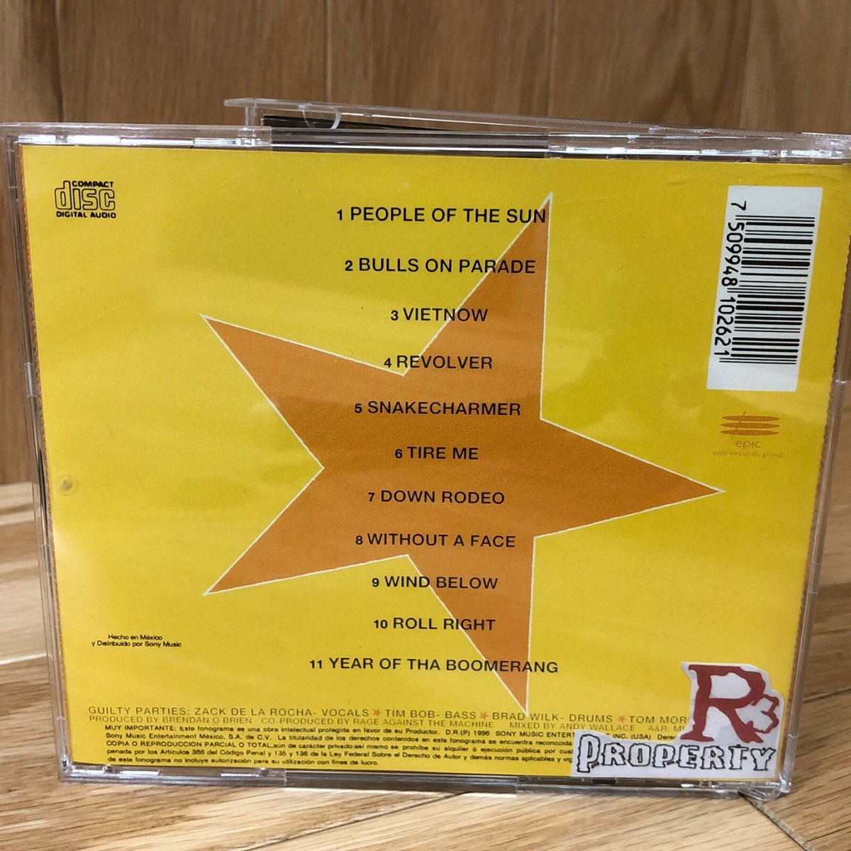 Rage Against The Machine ‎– Evil Empire Label: Epic