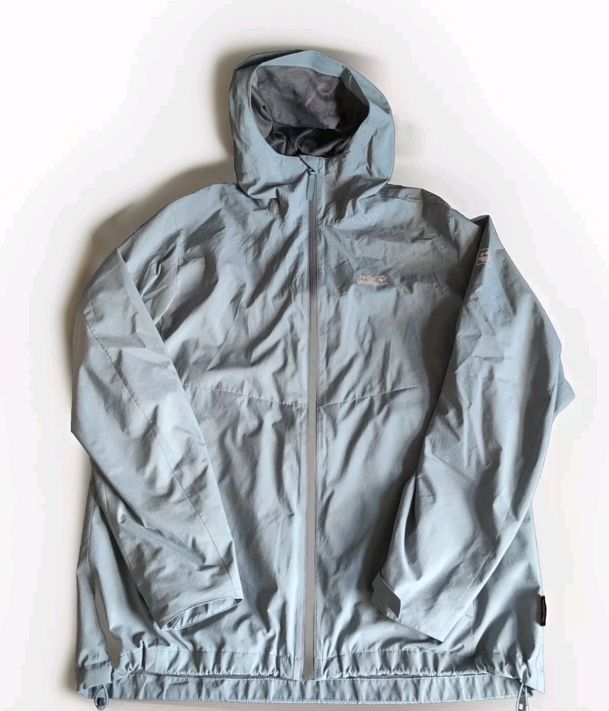 ALTRA Jack Wolfskin Texapore Giacca Cappotto con Cappuccio Grigio Blu Taglia XL