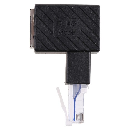 90 Degree Right Left Up Down Angle RJ45 Male to Female for Cat 5 / 6 Ethernet LA - 第 3/12 張圖片