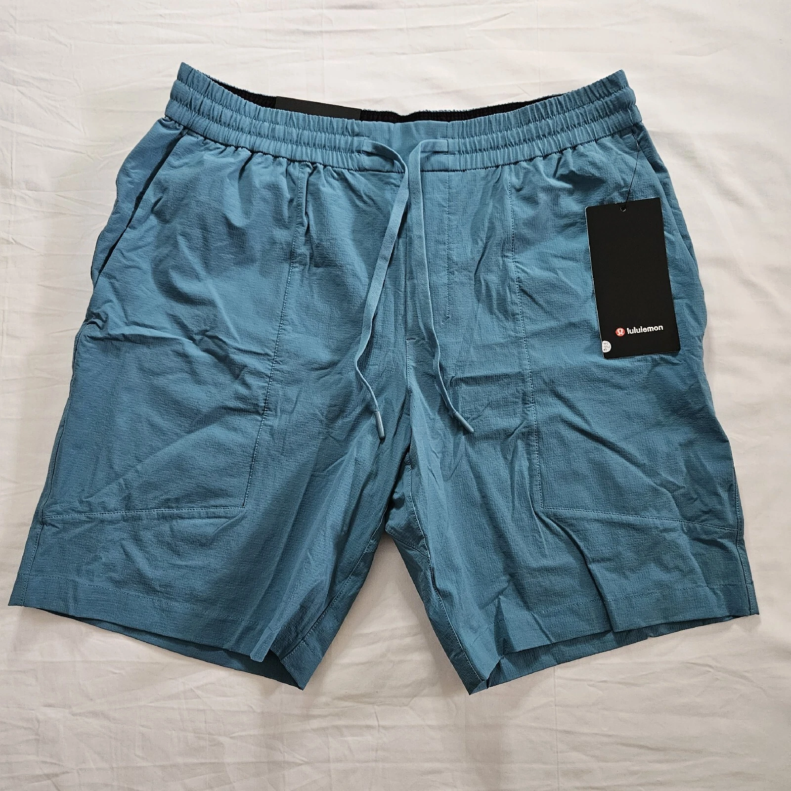 Lululemon Bowline Short 8” LM7ARQS CRES Blue Inseam Stretch Men's Size Medium
