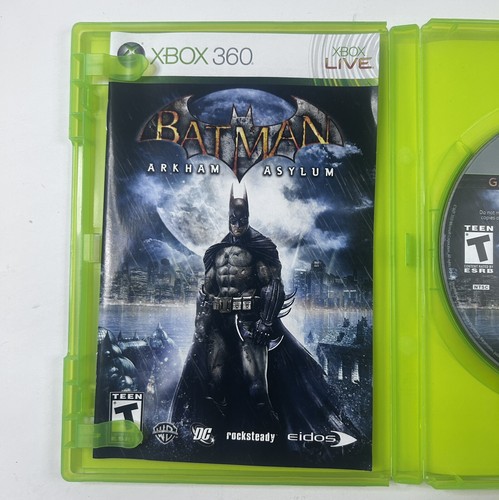 Batman: Arkham Asylum (Microsoft Xbox 360, 2009) Complete CIB Very Good - Picture 3 of 9
