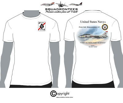 VF-41 Black Aces F-14 Tomcat Squadron T-Shirt - USN Licensed Product