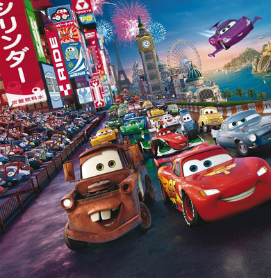 Wallpaper Disney Cars Boys bedroom Non-woven Wall Mural 106 x 141 inch HxW