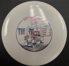 Dynamic Discs White Fuzion Emac Truth Serum with flag foil