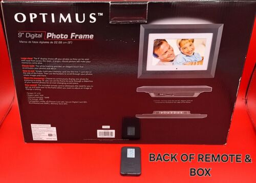 🔥OPTIMUS 9" DIGITAL PHOTO FRAME w/ Remote #16-665 " NEW " - Picture 9 of 11