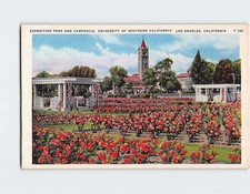 Postcard Exposition Park & Campanile University of Southern California CA USA
