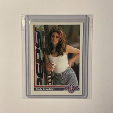 Cartón Cindy Crawford Phantom 1991 cubierta superior Pepsi comercial Super Bowl XXV