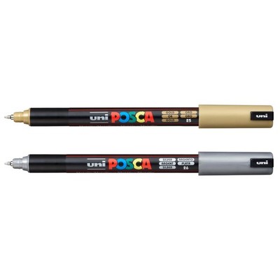 Authentic Marker Set, 2 Silver & Gold Professional Grade Paint Markers with 1...