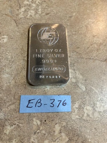 1 ENGELHARD 1 OZ. .999 FINE SILVER BAR