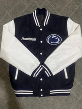 Rare Penn State Nittany Lions Varsity Jacket | Wool & Leather Sleeves | NCAA