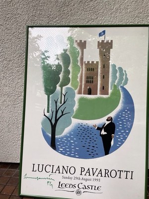 Original Autogramm Luciano Pavarotti Poster 1994 Original Signiert Signatur 