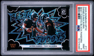 2025 Optic Best Tuddys Terry McLaurin, Jayden Daniels #11 Black Pandora /149