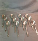 12 International Royal Danish Sterling Oval Soup Spoons 6 3/4 In