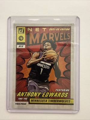 2021 Panini America Basketball Anthony Edward s Press Proof Marvels