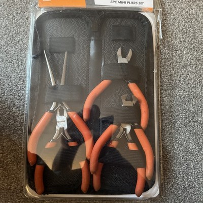 Toolzone 5-teiliges Mini Soft Grip Zangen Set im Zip Case