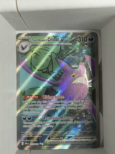 Pokemon Team Rocket’s Crobat ex 217/182 Destined Rivals Ultra Rare NM